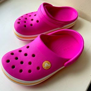 Pink children crocs size 10 good condition